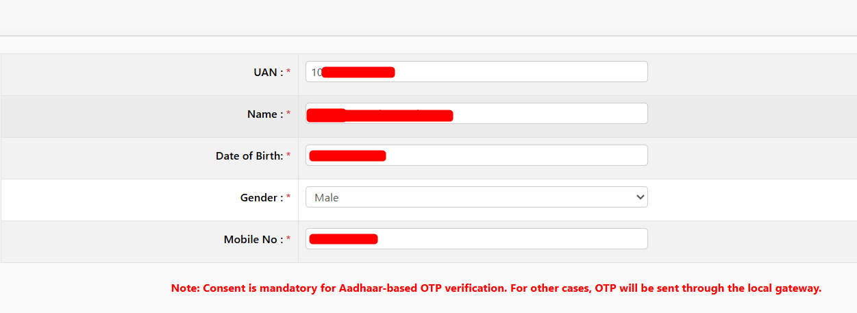 UAN Reset Password 2025