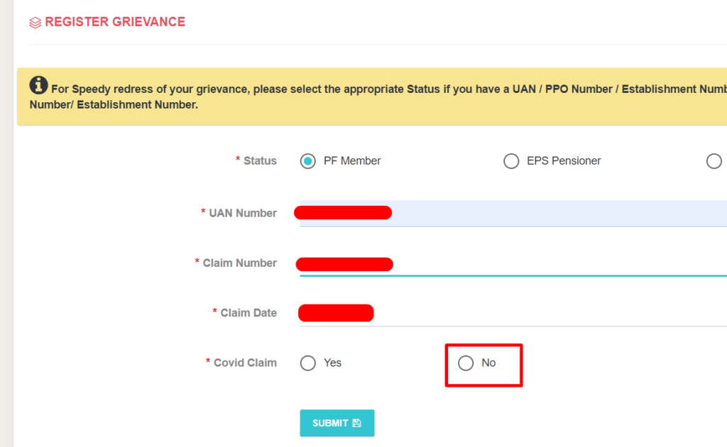 Epf Grievance Portal File Pf Complaints Epfguide